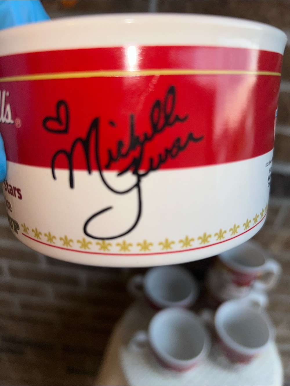 Campbell's Red & White  Soup Stackable Mugs Lot Set of 6 with 2 styles 98 and 99 - Picture 9 of 10